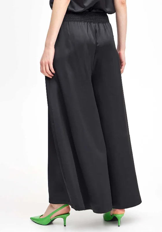 B.Young Esto Satin Culotte Trousers, Black