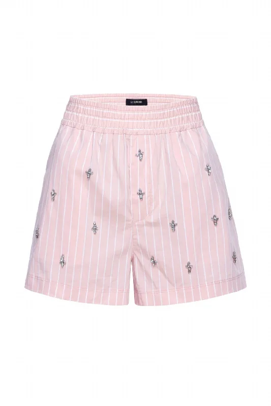 Women's Everlasting Boxer Short In Jeweled Pink Stripe