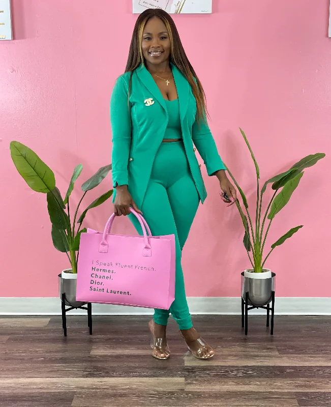 Boss Babe 3pc Jacket Set (Green)