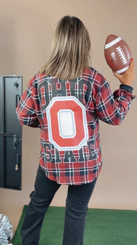 Ohio Oversized Plaid Top