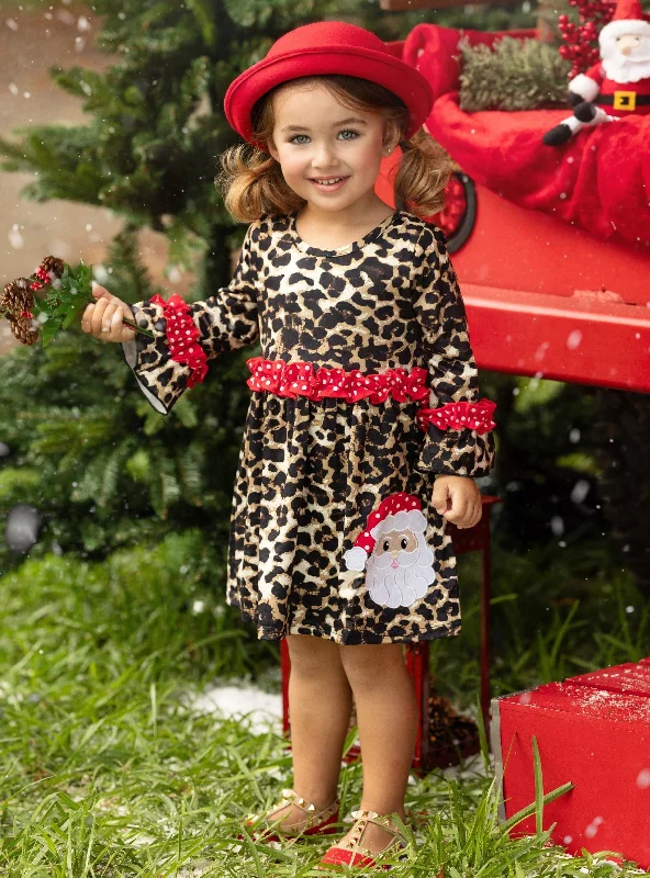 Wild For Santa Leopard Print Dress