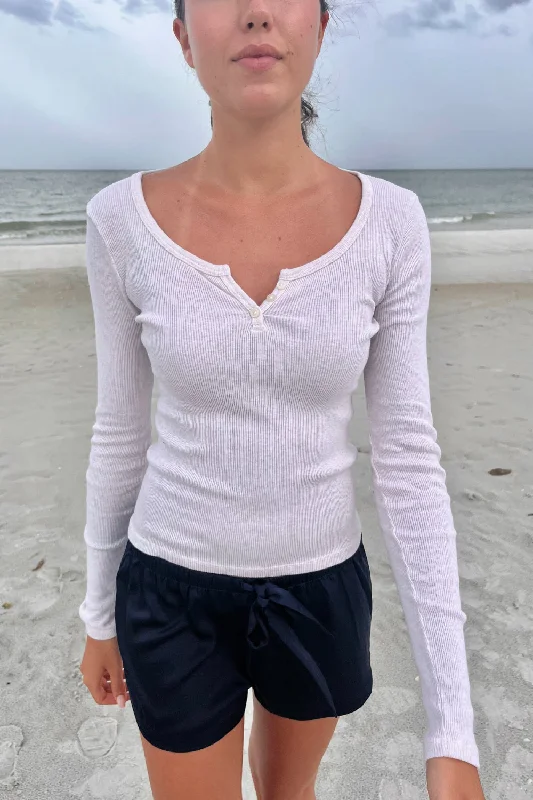 Zelly Long Sleeve Ribbed Top